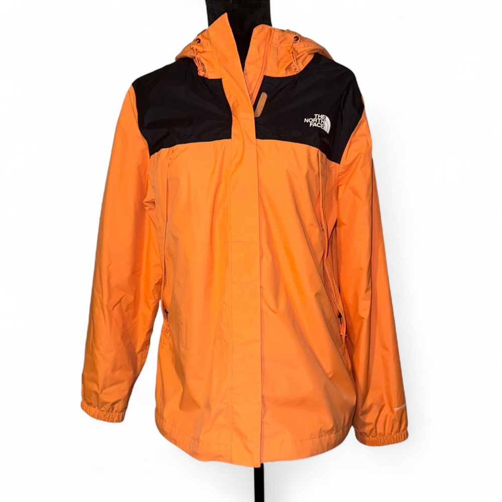 The North Face Women’s Orange & Black Waterproof Hooded Jacket Size Large